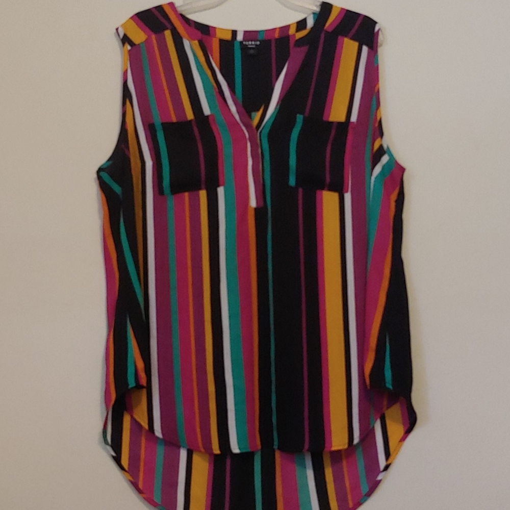 Torrid 1 button down sleeveless blouse